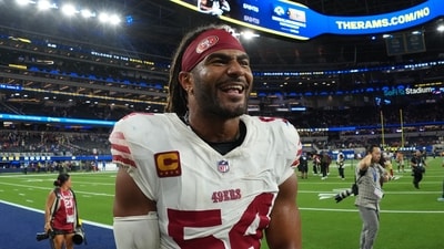 San Francisco 49ers middle linebacker Fred Warner. (IMAGN IMAGES via Reuters Connect)