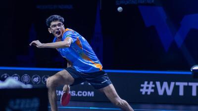 File photo of India table tennis player Manav Thakkar. (HT Photo)