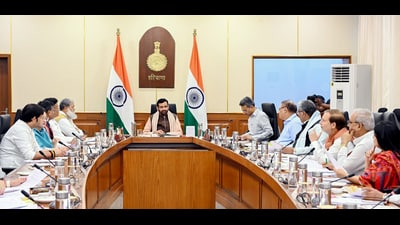 Haryana CM Nayab Singh Saini addresses a cabinet meeting in Chandigarh on Sunday (@NayabSainiBJP X) Haryana CM Nayab Singh Saini addresses a cabinet meeting in Chandigarh on Sunday (@NayabSainiBJP X)