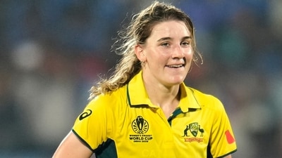 Annabel Sutherland picked up 5/40 in her spell of 9.5 overs to restrict India at 330. (AP) Annabel Sutherland picked up 5/40 in her spell of 9.5 overs to restrict India at 330. (AP)
