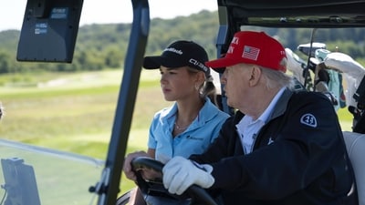 President Trump revealed his dream of being a great leader during a golf outing with granddaughter Kai, who is debuting a YouTube series. (X@kaitrump) President Trump revealed his dream of being a great leader during a golf outing with granddaughter Kai, who is debuting a YouTube series. (X@kaitrump)