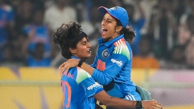 Shree Charani kept India in the game with her spell of 3/41 from 10 overs. (PTI ) Shree Charani kept India in the game with her spell of 3/41 from 10 overs. (PTI )