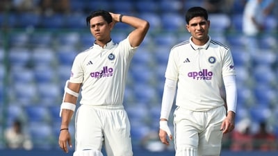 Shubman Gill of India along with Yashasvi Jaiswal of India during the Second and Final Test cricket match between India and West Indies (Hindustan Times) Shubman Gill of India along with Yashasvi Jaiswal of India during the Second and Final Test cricket match between India and West Indies (Hindustan Times)