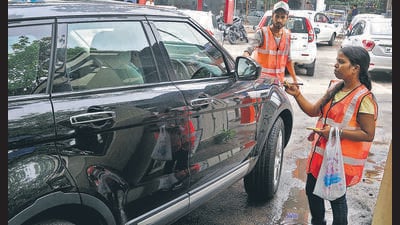The smart parking initiative is aimed at modernising all 89 paid parking lots in Chandigarh, replacing manual slips with FASTag-enabled digital payments and real-time monitoring. (HT File) The smart parking initiative is aimed at modernising all 89 paid parking lots in Chandigarh, replacing manual slips with FASTag-enabled digital payments and real-time monitoring. (HT File)