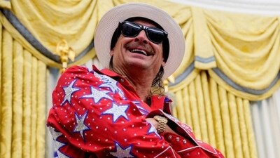 A poster alleged that Kid Rock would headline the TPUSA halftime show. (X/@NickAdamsinUSA) A poster alleged that Kid Rock would headline the TPUSA halftime show. (X/@NickAdamsinUSA)