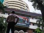 The Bombay Stock Exchange building on Dalal Street in Mumbai. The Bombay Stock Exchange building on Dalal Street in Mumbai.