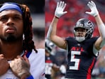 Damar Hamlin (L) and Kirk Cousins (R).