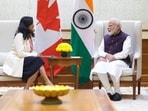 File photo of Prime Minister Narendra Modi and Canada's Foreign Minister Anita Anand.