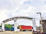 Mumbai, India - Aug. 11, 2025: Waterfront Development- Princes's Dock at Ferry Wharf, BPT properties, in Mumbai, India, on Monday, August 11, 2025. (Photo by Anshuman Poyrekar/ Hindustan Times) (Hindustan Times)