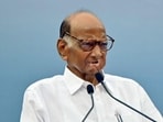 Mumbai. May 16 (ANI): Nationalist Congress Party-Sharadchandra Pawar (NCP-SP) Chief Sharad Pawar addresses the gathering at the naming ceremony of the stand after his name, at Wankhede Stadium in Mumbai on Friday. (ANI Photo) (Sharad Pawar X)