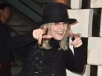 A video of Diane Keaton cheering at a 2022 Ralph Lauren show has gone viral on social media.(AP)