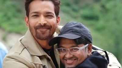 Milap Zaveri with Harshvardhan Rane on the sets.