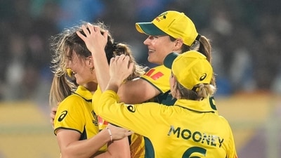 For the Aussies, Annabel Sutherland took five wickets. (AP) For the Aussies, Annabel Sutherland took five wickets. (AP)