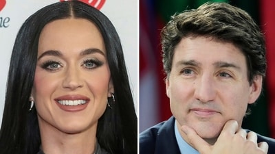 Katy Perry spotted kissing former Canada PM Justin Trudeau on lavish yacht, seemingly confirming romance (AP)
