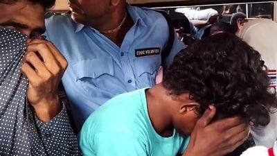 An accused of the alleged Durgapur gangrape case in police custody (ANI) An accused of the alleged Durgapur gangrape case in police custody (ANI)