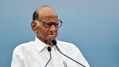 Mumbai. May 16 (ANI): Nationalist Congress Party-Sharadchandra Pawar (NCP-SP) Chief Sharad Pawar addresses the gathering at the naming ceremony of the stand after his name, at Wankhede Stadium in Mumbai on Friday. (ANI Photo) (Sharad Pawar X) Mumbai. May 16 (ANI): Nationalist Congress Party-Sharadchandra Pawar (NCP-SP) Chief Sharad Pawar addresses the gathering at the naming ceremony of the stand after his name, at Wankhede Stadium in Mumbai on Friday. (ANI Photo) (Sharad Pawar X)