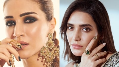 This festive season, take a cue from style-savvy actors like Kriti Sanon and Karishma Tanna, who are embracing the jewellery twist: nail rings (Photos: Instagram) This festive season, take a cue from style-savvy actors like Kriti Sanon and Karishma Tanna, who are embracing the jewellery twist: nail rings (Photos: Instagram)