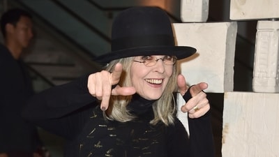 A video of Diane Keaton cheering at a 2022 Ralph Lauren show has gone viral on social media. (AP) A video of Diane Keaton cheering at a 2022 Ralph Lauren show has gone viral on social media. (AP)
