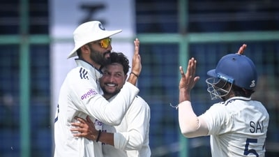 Kuldeep Yadav picked up three wickets to bring India back into the game. (Hindustan Times) Kuldeep Yadav picked up three wickets to bring India back into the game. (Hindustan Times)