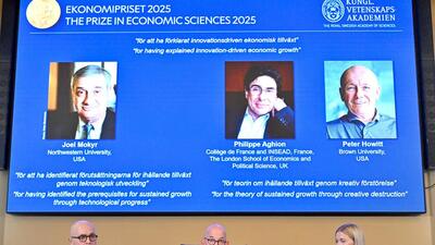The Nobel Prize in Economics 2025 was awarded to Joel Mokyr, Philippe Aghion and Peter Howitt. (REUTERS) The Nobel Prize in Economics 2025 was awarded to Joel Mokyr, Philippe Aghion and Peter Howitt. (REUTERS)