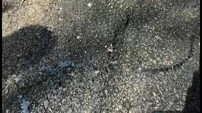 The condition of the road in question. (HT Photo) The condition of the road in question. (HT Photo)