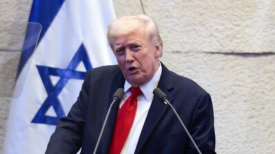 President Donald Trump speaks at the Knesset, Israel's parliament, Monday, Oct. 13, 2025, in Jerusalem. (AP) President Donald Trump speaks at the Knesset, Israel's parliament, Monday, Oct. 13, 2025, in Jerusalem. (AP)