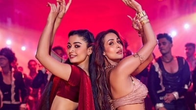 Poison Baby: Rashmika Mandanna and Malaika Arora star in the song. Poison Baby: Rashmika Mandanna and Malaika Arora star in the song.