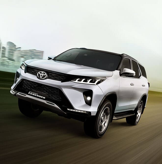 The Fortuner Legender gets a more aggressive design language when compared to the standard Fortuner.