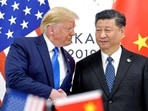 Donald Trump shakes hands with Xi Jinping during a meeting on the sidelines of the G-20 summit in Japan, June 29, 2019.
