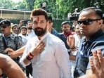 Union minister Chirag Paswan arrives to attend the meeting ahead of the Bihar Assembly Election, in New Delhi on Saturday. Union minister Chirag Paswan arrives to attend the meeting ahead of the Bihar Assembly Election, in New Delhi on Saturday.