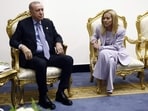 The interaction between the two leaders took place on the sidelines of the Gaza peace summit. The interaction between the two leaders took place on the sidelines of the Gaza peace summit.