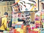 Firecrackers been sold at a market in Delhi. (Sonu Mehta/HT Photo)