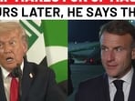 Trump makes fun of Macron on Stage Trump makes fun of Macron on Stage