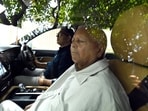 RJD chief Lalu Prasad Yadav at his Pandara Road residence after attending a hearing at the Rouse Avenue Court in New Delhi, India, RJD chief Lalu Prasad Yadav at his Pandara Road residence after attending a hearing at the Rouse Avenue Court in New Delhi, India,