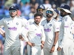 Kuldeep Yadav of India along with Shubman Gill and Mohammed Siraj waiting for the empire decision Kuldeep Yadav of India along with Shubman Gill and Mohammed Siraj waiting for the empire decision