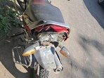 Two persons were killed and woman sustained serious injuries after PMPML bus rammed motorcycle on the Old Katraj Ghat near Bhilarewadi on Tuesday morning. (HT) Two persons were killed and woman sustained serious injuries after PMPML bus rammed motorcycle on the Old Katraj Ghat near Bhilarewadi on Tuesday morning. (HT)
