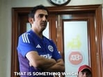 Gautam Gambhir gives a speech inside the West Indies dressing room. Gautam Gambhir gives a speech inside the West Indies dressing room.