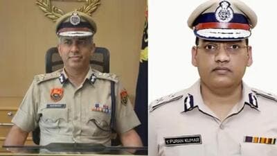 A week since senior IPS officer Y Puran Kumar’s (right) alleged suicide, the Haryana government on Tuesday sent state director general of police Shatrujeet Kapur on leave amid the growing clamour for action against him. (File photos) A week since senior IPS officer Y Puran Kumar’s (right) alleged suicide, the Haryana government on Tuesday sent state director general of police Shatrujeet Kapur on leave amid the growing clamour for action against him. (File photos)