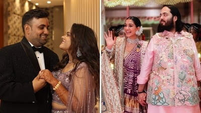 The Mumbai couple met Anant Ambani and Radhika Merchant while vacationing in Switzerland. (Instagram/@mostly_drama, File Photo) The Mumbai couple met Anant Ambani and Radhika Merchant while vacationing in Switzerland. (Instagram/@mostly_drama, File Photo)