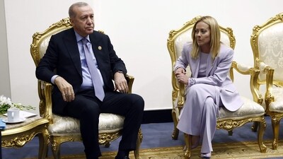 The interaction between the two leaders took place on the sidelines of the Gaza peace summit. (AFP) The interaction between the two leaders took place on the sidelines of the Gaza peace summit. (AFP)