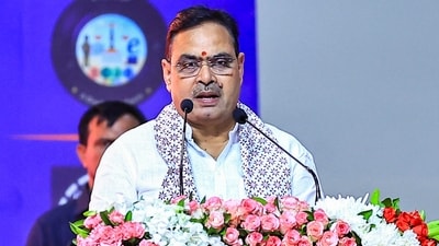 Jaipur: Rajasthan CM Bhajanlal Sharma addresses the gathering during an event under �Nav Vidhan � Nyay Ki Nayi Pehchaan�, in Jaipur, Monday, Oct. 13, 2025. (PTI Photo)(PTI10_13_2025_000209B) (PTI) Jaipur: Rajasthan CM Bhajanlal Sharma addresses the gathering during an event under �Nav Vidhan � Nyay Ki Nayi Pehchaan�, in Jaipur, Monday, Oct. 13, 2025. (PTI Photo)(PTI10_13_2025_000209B) (PTI)