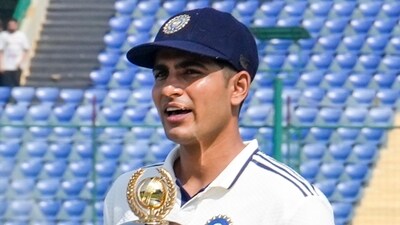 India's captain Shubman Gill holds the trophy after winning the cricket Test series against West Indies (PTI) India's captain Shubman Gill holds the trophy after winning the cricket Test series against West Indies (PTI)