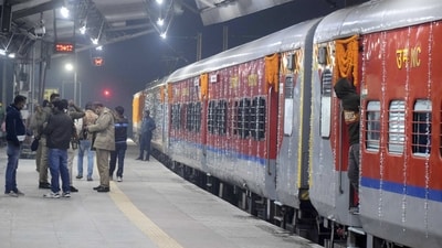 Train 07353 departs Hubballi on October 17, while Train 06229 leaves Yeshwantpur Junction in Bengaluru on October 19. (PTI) Train 07353 departs Hubballi on October 17, while Train 06229 leaves Yeshwantpur Junction in Bengaluru on October 19. (PTI)