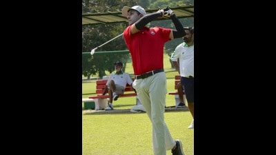 Virain Khosla of Moksha Royals in action at Chandigarh Golf Club on Tuesday. (HT Photo) Virain Khosla of Moksha Royals in action at Chandigarh Golf Club on Tuesday. (HT Photo)