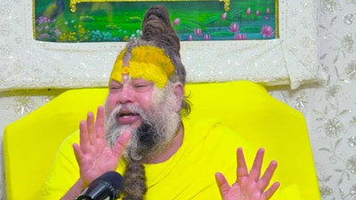 Premanad Maharaj is afflicted by a genetic renal disease. (Picture credit: Youtube/@Bhajan Marg) Premanad Maharaj is afflicted by a genetic renal disease. (Picture credit: Youtube/@Bhajan Marg)