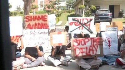 While officials initially said they have not registered a formal case as the student has not filed a complaint, and FIR was filed later. (ANI grab) While officials initially said they have not registered a formal case as the student has not filed a complaint, and FIR was filed later. (ANI grab)