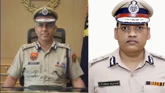 A week since senior IPS officer Y Puran Kumar’s (right) alleged suicide, the Haryana government on Tuesday sent state director general of police Shatrujeet Kapur on leave amid the growing clamour for action against him. (File photos)