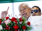 Bihar chief minister Nitish Kumar addresses during the 'NDA Karyakarta Sammelan', in Muzaffarpur. Bihar chief minister Nitish Kumar addresses during the 'NDA Karyakarta Sammelan', in Muzaffarpur.