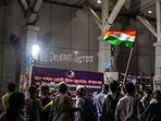 People stage a protest in Kolkata over the alleged rape of a medical student in Durgapur of West Bengal. People stage a protest in Kolkata over the alleged rape of a medical student in Durgapur of West Bengal.