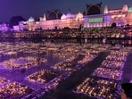 Ram Ki Paidi illuminated with earthen lamps during Deepotsav celebrations (File) Ram Ki Paidi illuminated with earthen lamps during Deepotsav celebrations (File)